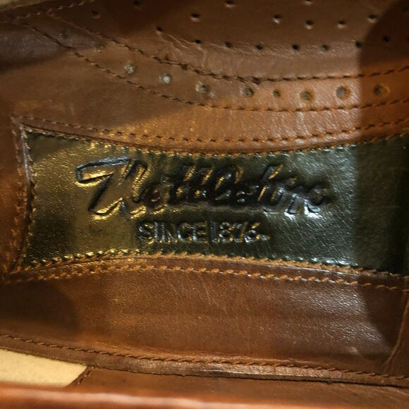 Nettleton Shoes Size 8 Cognac White Spectator Shoes Loafers Woven Tassels VTG main image 7
